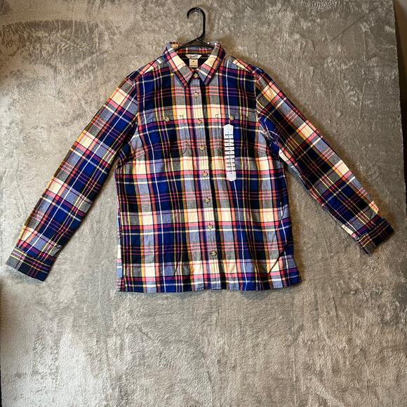 Duluth Trading Co Tops - Duluth Women's Free Swingin' Flannel Shirt Size Medium New Ultra‎ Bright Plaid